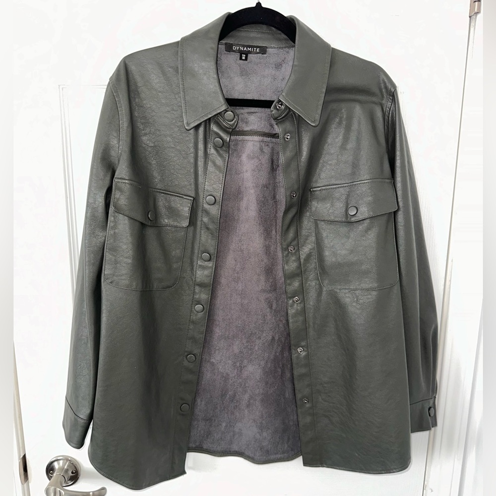 Dynamite Leather Shacket